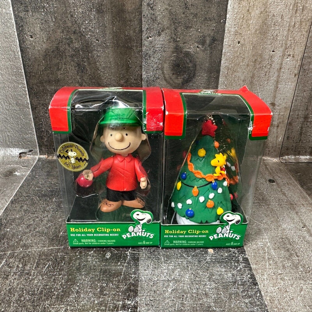 New Open Box - PEANUTS HOLIDAY CLIP-ON - Christmas Tree‎ - Charlie Brown